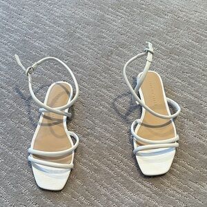 Veronica Beard White Strappy Sandals